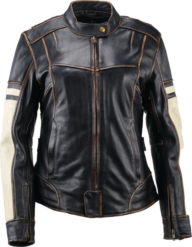 Kuryakyn Leather By River Road Dame Vintage Leather Jacket Black Womens - Medium 094389 094389 User 3