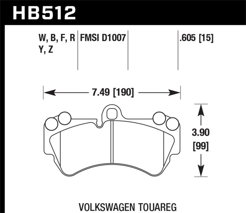 Hawk Disc Brake Pad HB512W.605 Photo - Primary