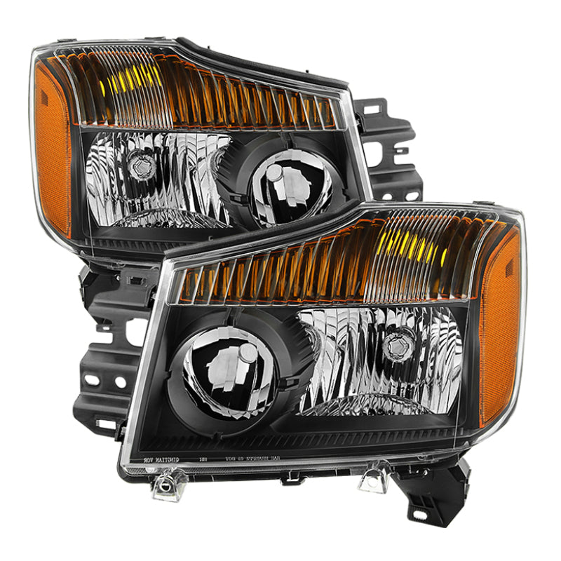 SPYDER xTune Nissan Titan 04-15 (08-15 OE Style ) OEM Head Lights set - Black HD-JH-NTI08-AM-BK 9033025 9033025 Photo - Primary