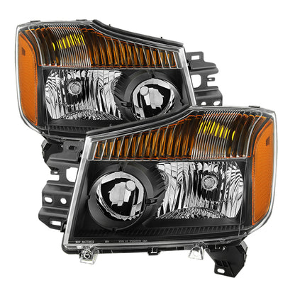 SPYDER xTune Nissan Titan 04-15 (08-15 OE Style ) OEM Head Lights set - Black HD-JH-NTI08-AM-BK 9033025 9033025 Photo - Primary