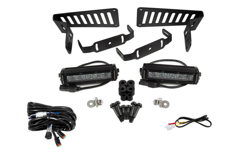 Diode Dynamics 18-21 Jeep JL Wrangler/Gladiator SS6 Cowl LED Bracket Kit - White Driving DD6092 DD6092 Photo - Primary