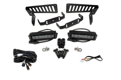 Diode Dynamics 18-21 Jeep JL Wrangler/Gladiator SS6 Cowl LED Bracket Kit - White Driving DD6092 DD6092 Photo - Primary