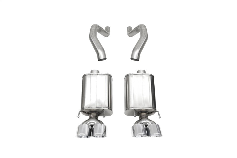 Corsa 06-13 Chevy Corvette C6 Z06 7.0L / 09-13 ZR1 6.2L Polished AxleBack Exhaust w/4.5in Twin Tips 21077 21077 Photo - Primary