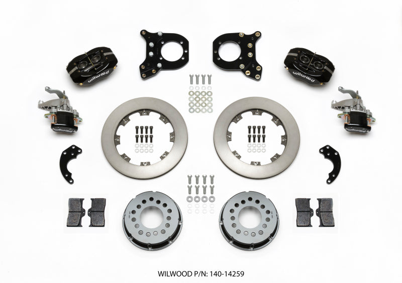 Wilwood Forged Dynalite P/S Rear Kit w/MC4 P-Brake Chev 12 Bolt w/Clip Elimin-Staggered 140-14259 140-14259 Photo - Primary