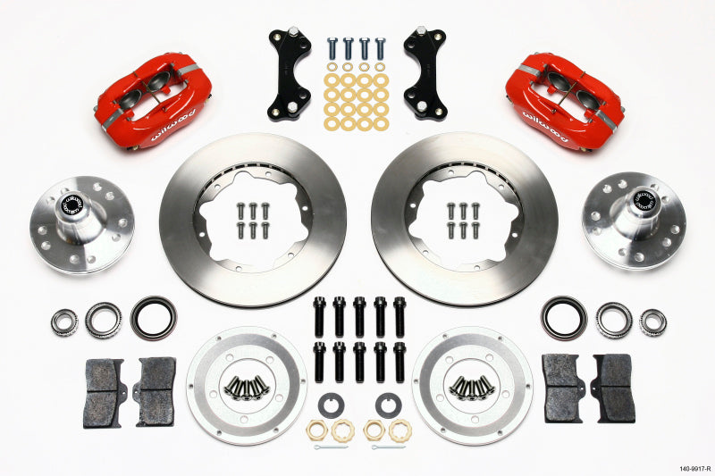 Wilwood Forged Dynalite Front Kit 11.00in Red WWE ProSpindle 140-9917-R 140-9917-R Photo - Primary