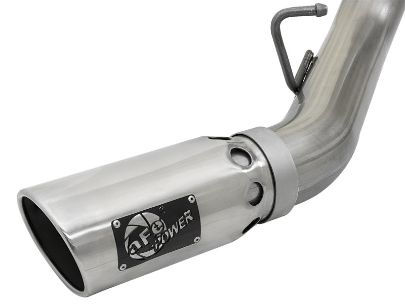 aFe Polished Large Bore-HD 4" 409 SS DPF-Back Exhaust 17 GM Diesel Trucks 49-44086-P Photo - Unmounted