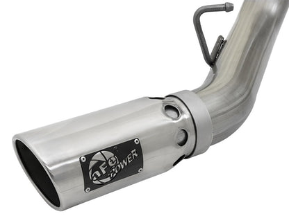 aFe Polished Large Bore-HD 4" 409 SS DPF-Back Exhaust 17 GM Diesel Trucks 49-44086-P Photo - Unmounted