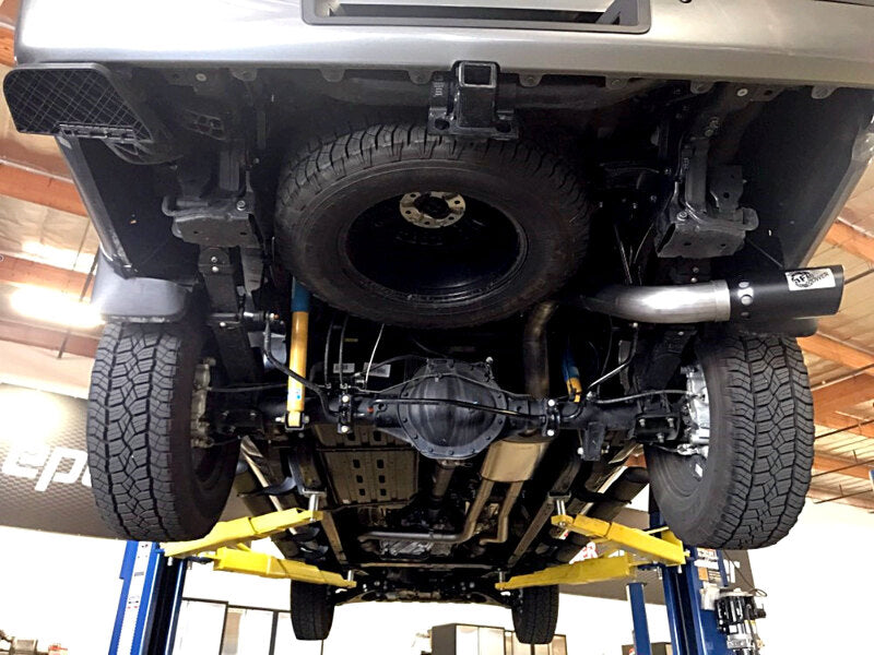 aFe MACHForce XP Exhausts Cat-Back SS-409 Nissan Titan XD 16-19 V8-5.6L - Black 49-46135-B 49-46135-B Photo - Mounted