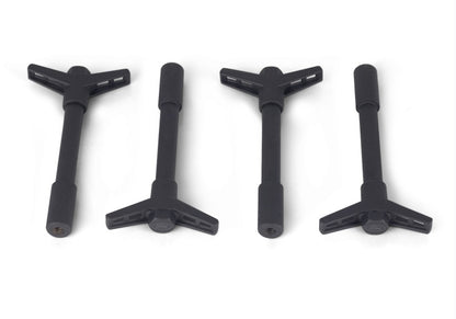 Ford Racing Black Crinkle Finish Valve Cover Hold Down Wing Nuts 302-326 302-326 Photo - Primary
