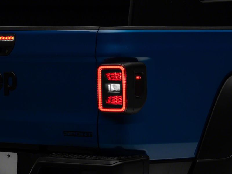 Raxiom 20-23 Jeep Gladiator JT LED Tail Lights- Blk Housing (Smoked Lens) JG8026 JG8026 Photo - Close Up
