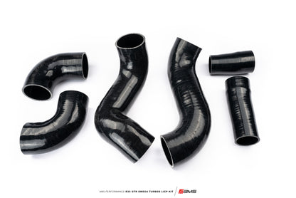 AMS Performance 09-21 Nissan GTR R35 OMEGA Turbo Kit 3in Lower Intercooler Pipes (OMEGA 11) ALP.07.14.0021-1 ALP.07.14.0021-1 Photo - Primary