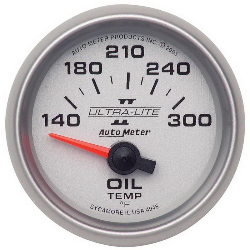 Autometer Gauge, Oil Temp, 2 1/16", 140-300 Deg. F, Electric, Ultra-Lite II 4948 Photo - Primary