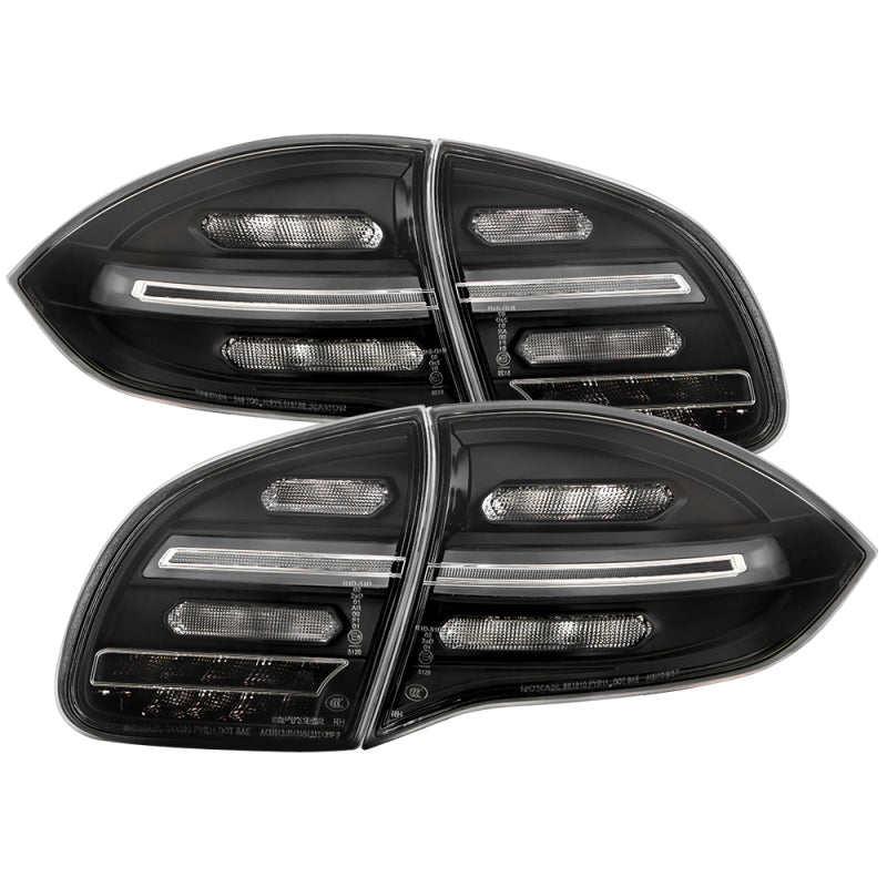 Spyder Porsche Cayenne 958 11-14 LED Tail Lights - Sequential Signal - Black 5086853 5086853 Photo - Primary
