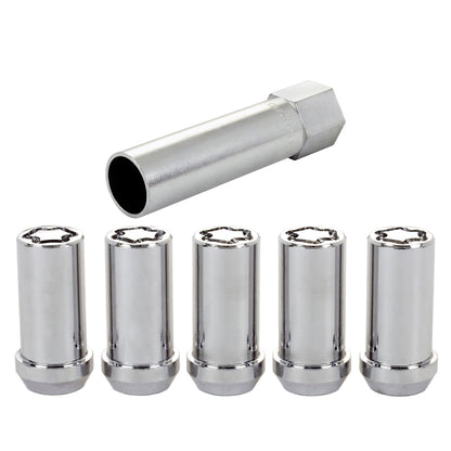 McGard Wheel Lock Nut Set - 5pk. (Tuner / Cone Seat) 1/2-20 / 13/16 Hex / 1.60in. L. - Chrome 25540 25540 Photo - Primary
