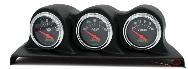 Autometer 07-10 Jeep Wrangler JK Oil PSI/Axle Temp/Volt 3 Piece Gauge Kit 8200 8200 User 1
