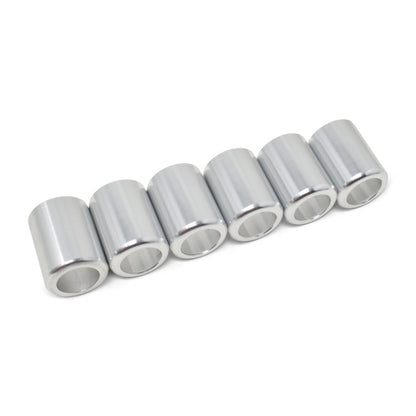 Russell Replacement Crimp Collars #10 Clear Anodized Qty of 6 610383 Photo - out of package