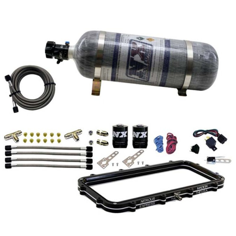 Nitrous Express Holley High Ram Plenum Nitrous Plate Kit w/12lb Bottle 20940-12 20940-12 Photo - Primary