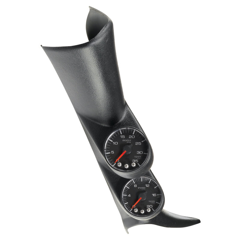 Autometer Diesel Gauge Kit A-Pillar 01-07 GM Boost/EGT 60psi/2000 degree F Black Spek-Pro P72020 P72020 Photo - Primary