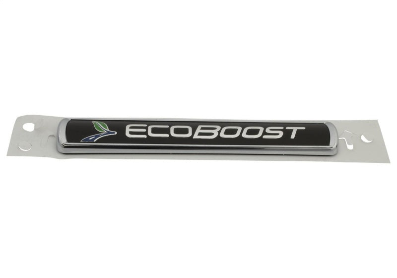 Ford Racing Black/Silver EcoBoost Emblem 3-1/2in x 9/16in - Set of 2 M-1447-EBBLK M-1447-EBBLK Photo - Unmounted