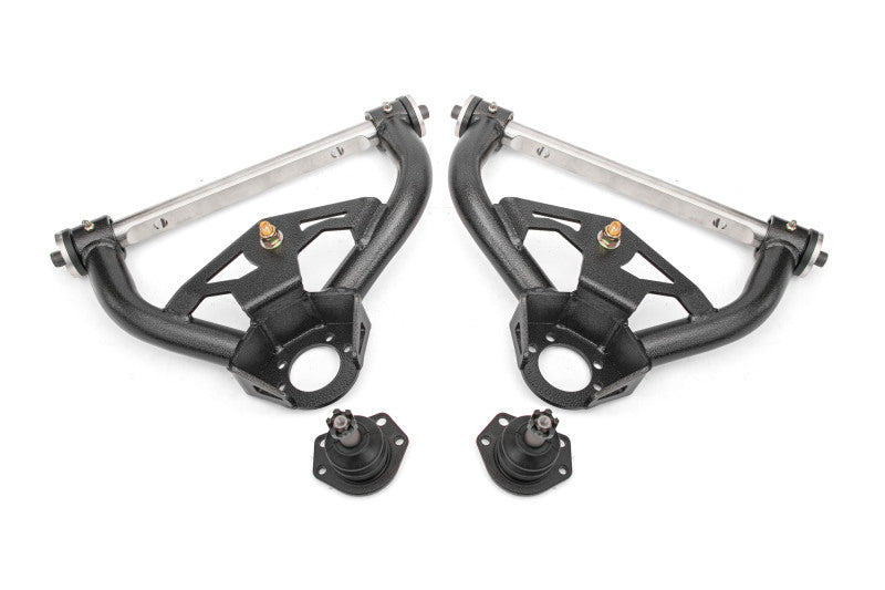 BMR Suspension BMR 78-87 GM G-Body Non-Adjustable Upper A-Arms Delrin Std Ball Joint - Black Hammertone AAU461H AAU461H Photo - Primary