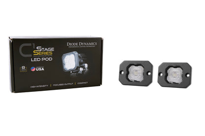 Diode Dynamics Stage Series C1 LED Pod - White SAE Fog Flush ABL (Pair) DD6850P DD6850P User 2