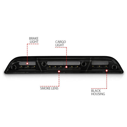 ANZO 15-20 Ford F-150 - F-450 LED Third Brake Light - Black Housing/Smoke Lens 531112 531112 Photo - Unmounted