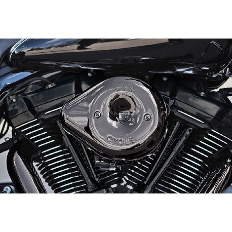 S&S Cycle 17-23 M8 Models Lava Chrome Stealth Teardrop Air Cleaner Kit 170-0781 170-0781 Photo - Primary
