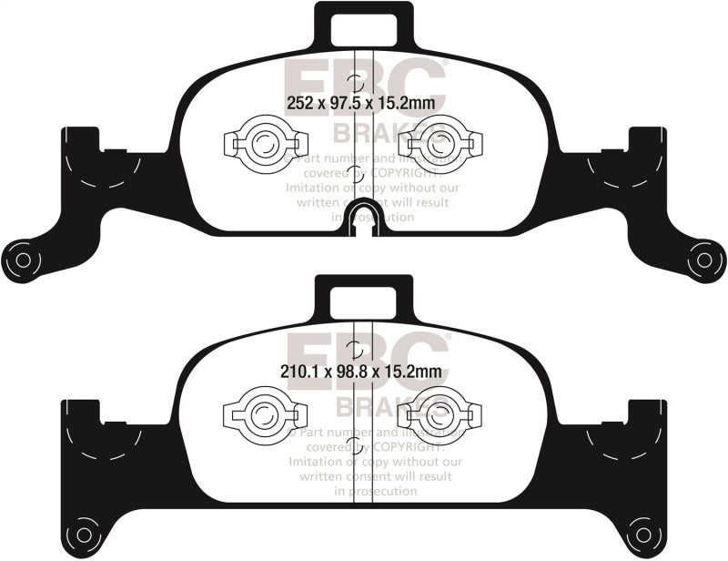 EBC 2018+ Audi A4 Allroad Quattro 2.0L Turbo Yellowstuff Front Brake Pads DP42290R DP42290R Photo - Primary