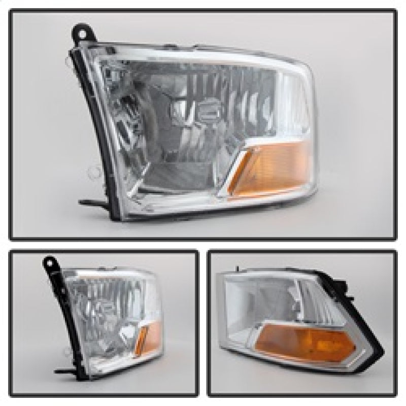 SPYDER Xtune Dodge Ram 1500 09-12 ( Non Quad Headlights ) Crystal Headlights Chrome HD-JH-DR09-AM-C 9022937 9022937 Photo - Unmounted