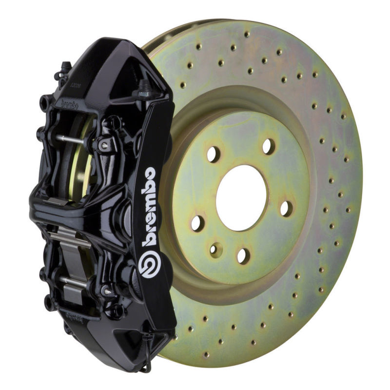 Brembo GT Brake Kit Ford Mustang V6 Front ABS Equipped 05-14 Drilled Black 1M4.8001A1 Photo - Primary
