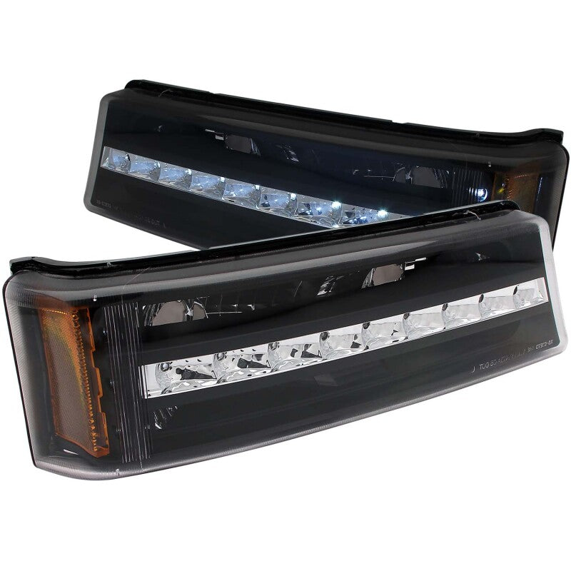 Anzo 2003-2006 Chevrolet Silverado 1500 LED Parking Lights Black w/ Amber R 511067 Photo - Primary