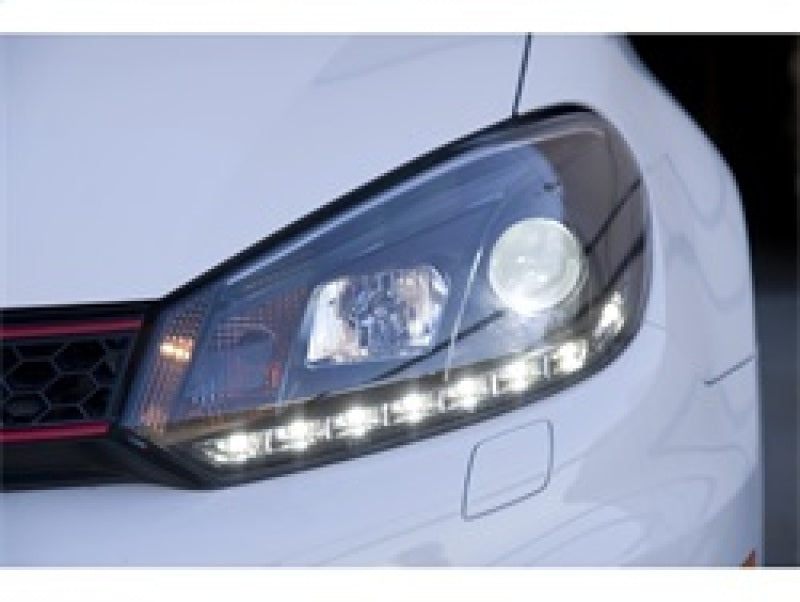 Spyder Volkswagen Golf/GTI 10-13 Projector Headlights Halogen Model- DRL Blk PRO-YD-VG10-DRL-BK 5012111 5012111 Photo - Mounted