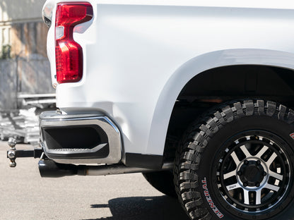 aFe Vulcan Series 3in-2-1/2in 304 SS Cat-Back 2019 GM Silverado / Sierra 1500 V8-5.3L w/ Black Tips 49-34104-B 49-34104-B Photo - Mounted