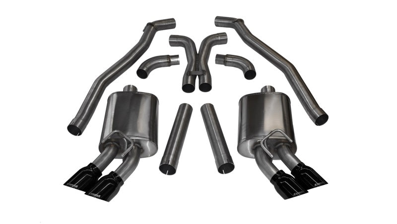 Corsa Performance 12-13 Chevrolet Camaro Coupe ZL1 6.2L V8 Black Sport Cat-Back + XO 14971BLK Photo - Primary
