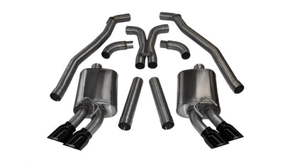 Corsa Performance 12-13 Chevrolet Camaro Coupe ZL1 6.2L V8 Black Sport Cat-Back + XO 14971BLK Photo - Primary