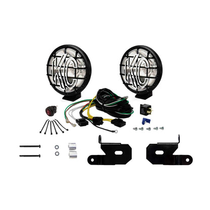 KC HiLiTES Jeep JL/JT A-Pillar Mount Light Kit w/Apollo Pro Halogen Lights 100w Spot Beam - Black 97113 97113 Photo - Primary