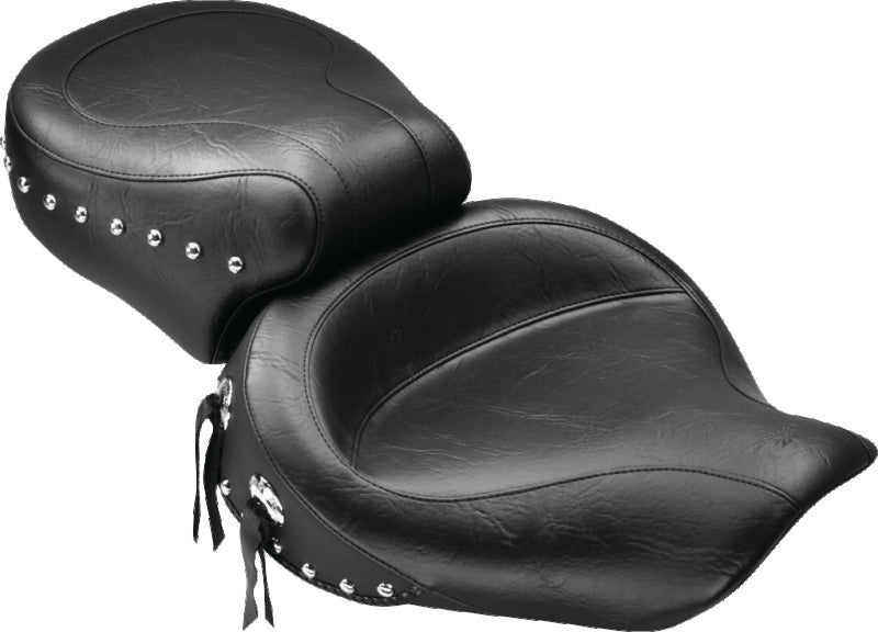 Mustang Motorcycle Mustang 91-05 Harley Dyna Wide Touring 1PC Seat w/Studs - Black 75530 75530 Photo - Primary