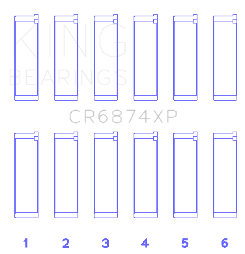 King Engine Bearings King Subaru EZ30/EZ30D (Size STDX) Performance Rod Bearing Set CR6874XPSTDX CR6874XPSTDX Photo - Primary