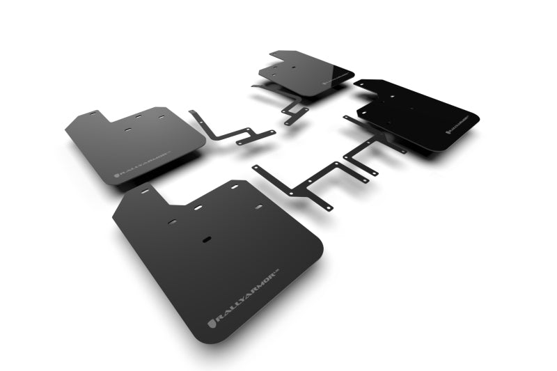 Rally Armor 18-22 Jeep JL Wrangler Black UR Mud Flap w/ Grey Logo MF54-UR-BLK/GRY MF54-UR-BLK/GRY Photo - Primary