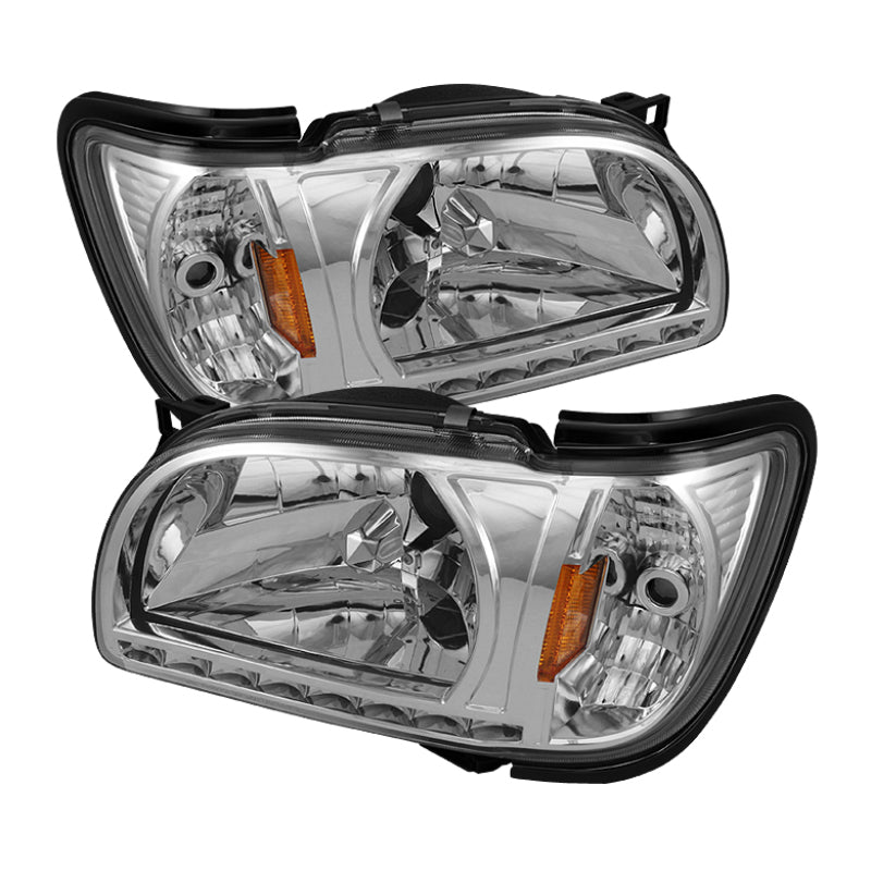 SPYDER Xtune Toyota Tacoma 01-04 1 Piece w/ Black Trim Corner Crystal Headlights HD-ON-TT01-1PC-LED-C 5056344 5056344 Photo - Primary