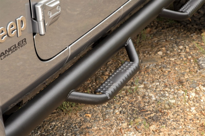 Rugged Ridge Spartan Nerf Bar Kit, Textured Black; 18-18 Jeep Wrangler JLU, 4 Door 11596.04 Photo - Mounted