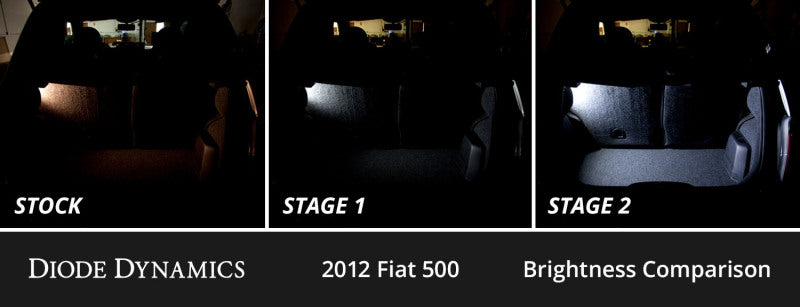Diode Dynamics 12-19 Fiat 500 Interior LED Kit Cool White Stage 2 DD0502 DD0502 User 2