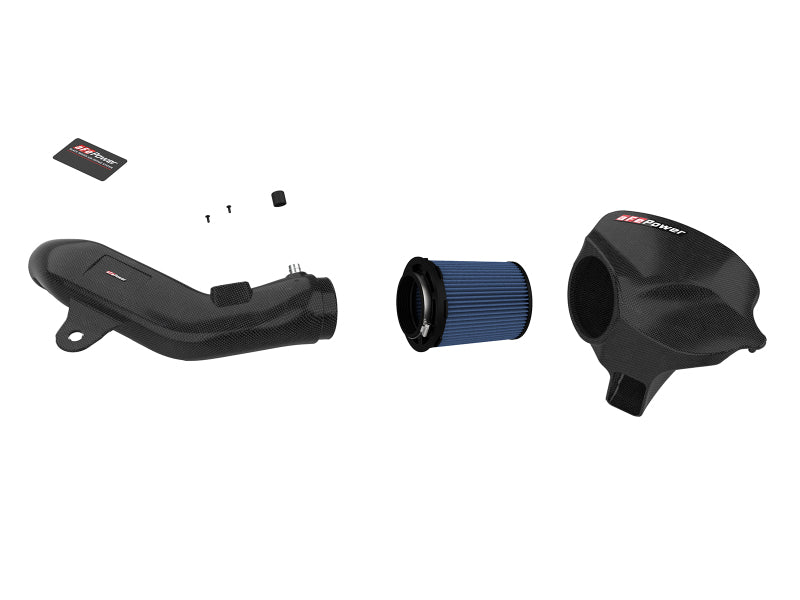 aFe Black Series Carbon Fiber CAIS w/Pro 5R Filter 16-18 BMW M2 (F87) L6-3.0L 58-10004R 58-10004R Photo - Unmounted