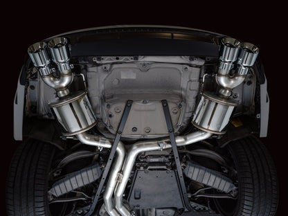 AWE Tuning 19-23 Audi C8 S6/S7 2.9T V6 AWD Touring Edition Exhaust - Chrome Silver Tips 3015-42103 3015-42103 Photo - Mounted