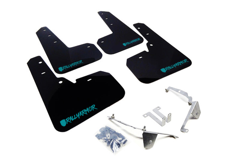 Rally Armor 13+ Subaru XV Crosstrek Black Mud Flap w/ Teal Logo and Altered Font MF26-UR-BLK/TL-X MF26-UR-BLK/TL-X User 1