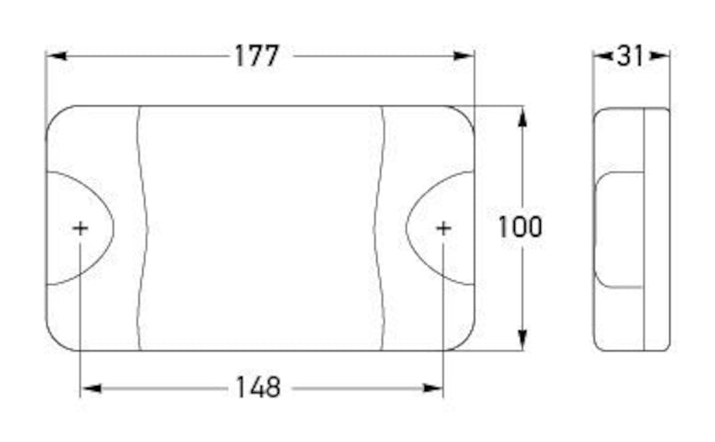 Hella Lamp Rdi Duraled Sae Md12 2Ba 959070337 959070337 Technical Drawing