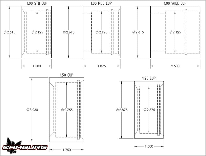 Camburg 1in. Wide 4130 Uniball Cup (2.50in. width) CAM-040026 CAM-040026 User 1