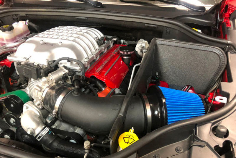 JLT 18-20 Jeep Grand Cherokee Trackhawk 6.2L Blk Textured CAI Kit w/Red Filter (2018 CARB Exempt) CAI-TH-18 CAI-TH-18 Photo - Primary