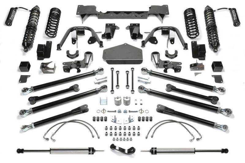 Fabtech 07-18 Jeep JK 4WD 4-Door 5in Crawler System w/DL 2.5 Resi Coilovers & Rear DL 2.25 Shocks K4078DL K4078DL Photo - Primary