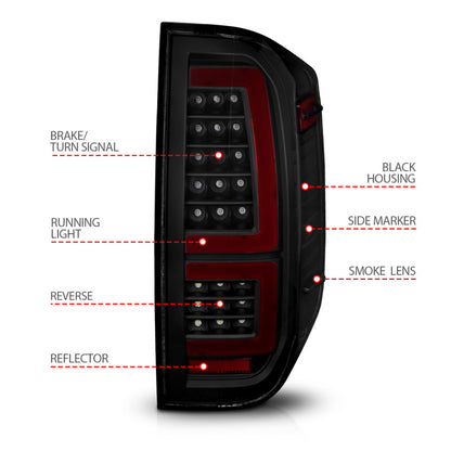 ANZO 2014-2021 Toyota Tundra LED Taillights Black Housing/Smoke Lens 311437 311437 User 3